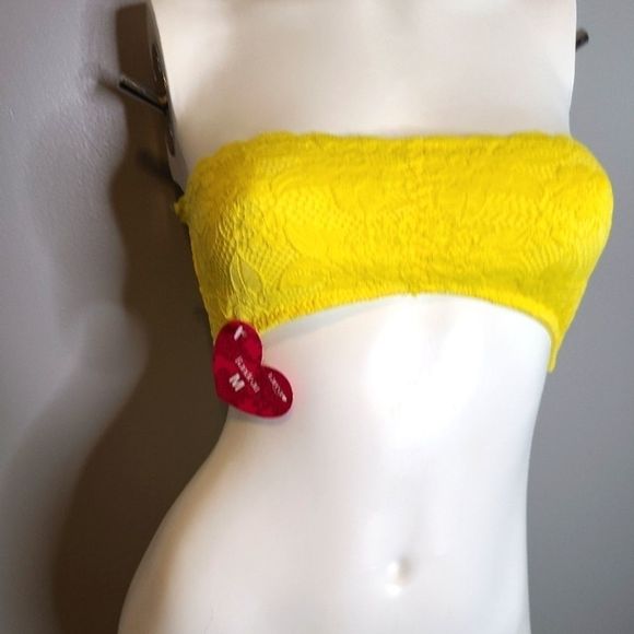 New with Tags Rue 21 Yellow Lace Strapless Bralett - Picture 2 of 6